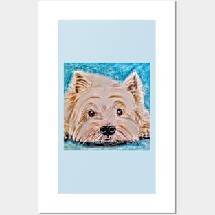 Westie in pastel. Posters and Art